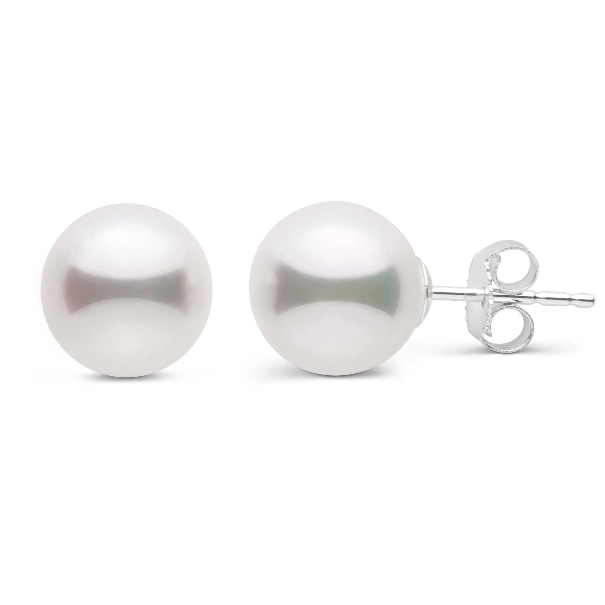 8.0-8.5 mm White Akoya AA  Pearl Stud Earrings