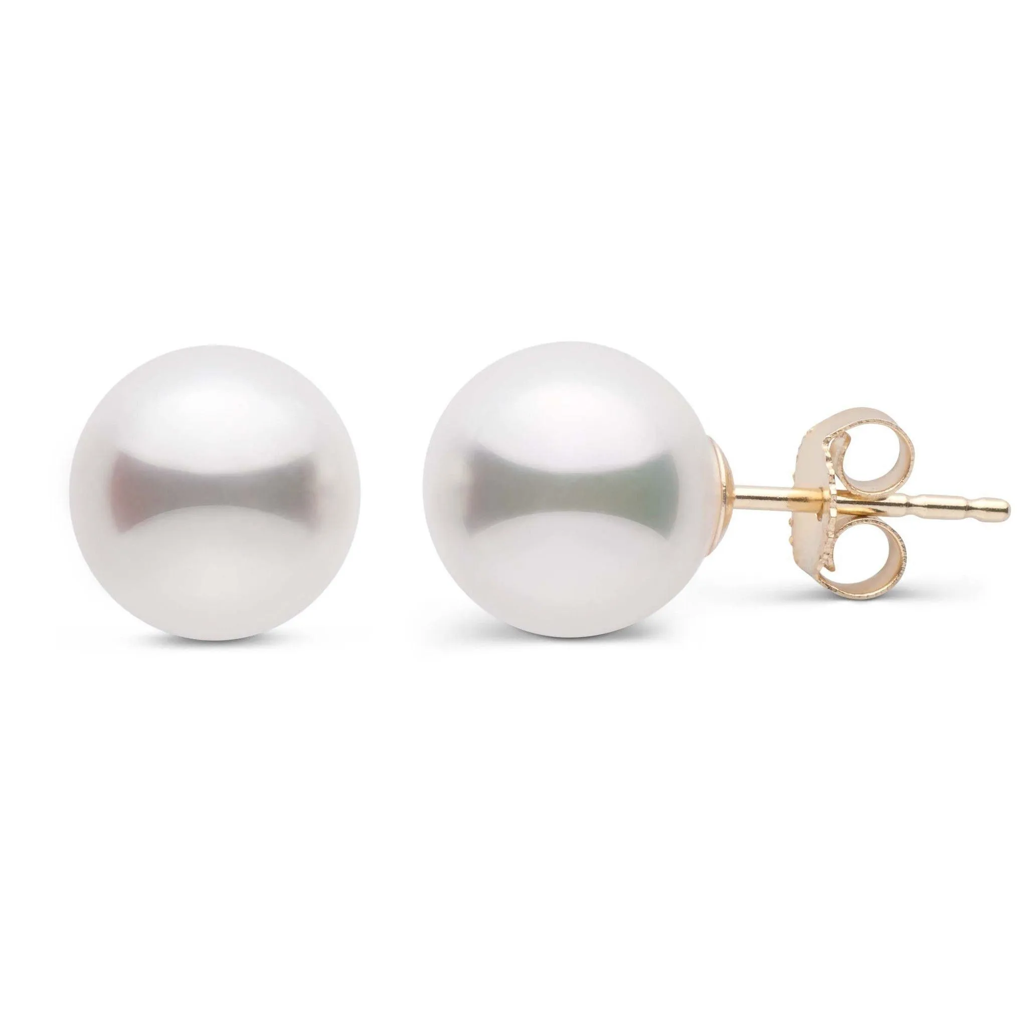 8.0-8.5 mm White Akoya AA  Pearl Stud Earrings