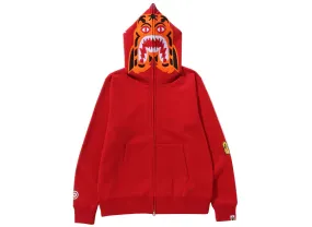 A Bathing Ape Tiger Full Zip Hoodie in Red