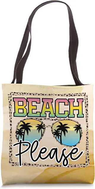 Beach Please Beach Tote Bag Instant Digital Download Transparent PNG Image File - Vacation Bags Summer Beaches Vacation Cruise Designs