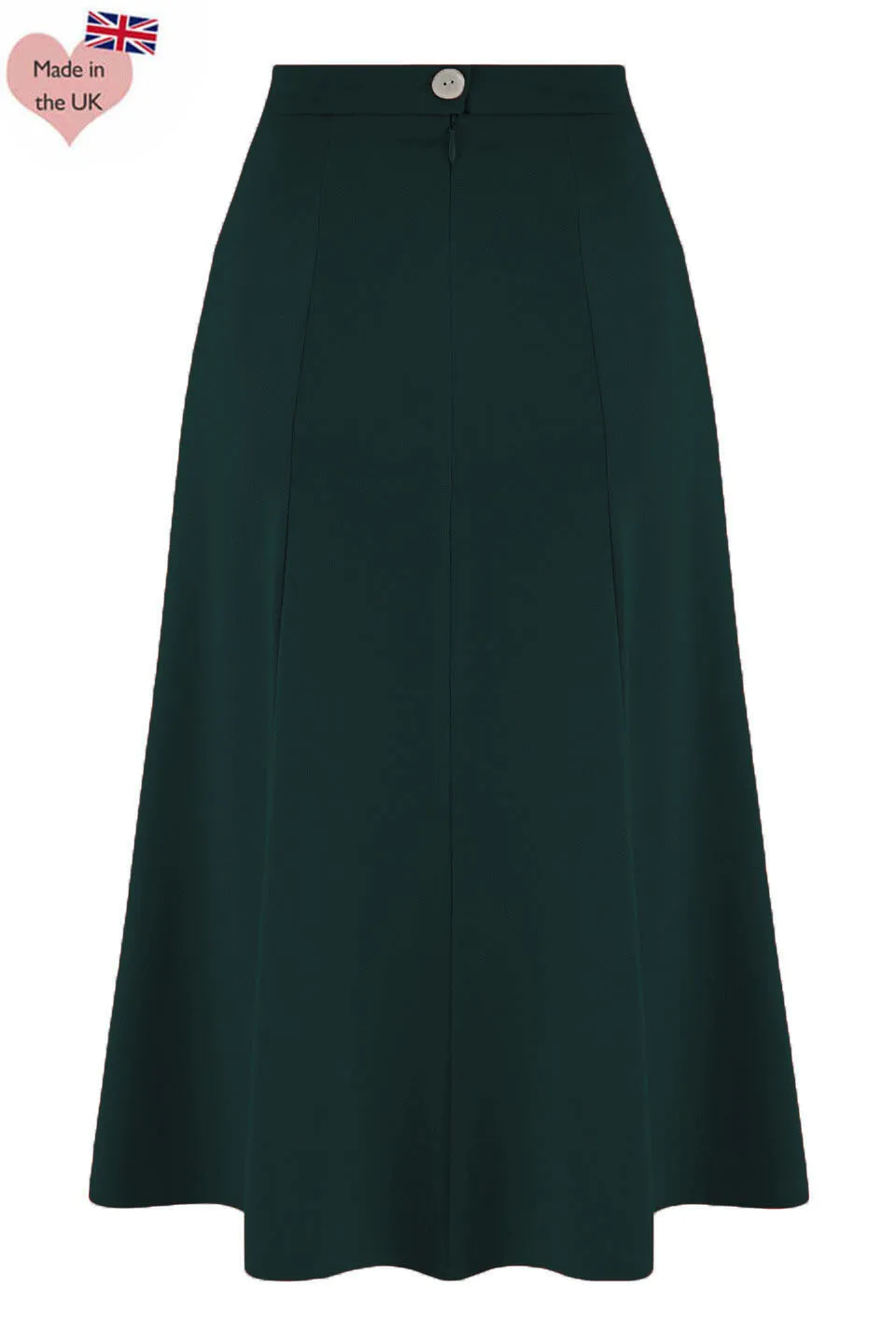 Bette Midi Skirt in Bottle Green