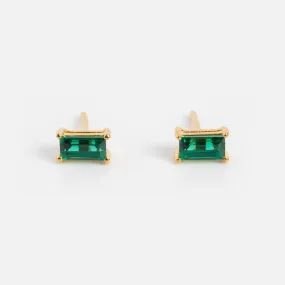 Birthstone Baguette Studs