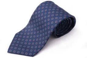 Blue Macclesfield Neats Madder Silk Tie