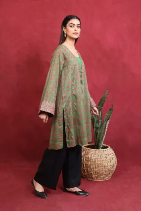 Ethnic Geo Green Kurta