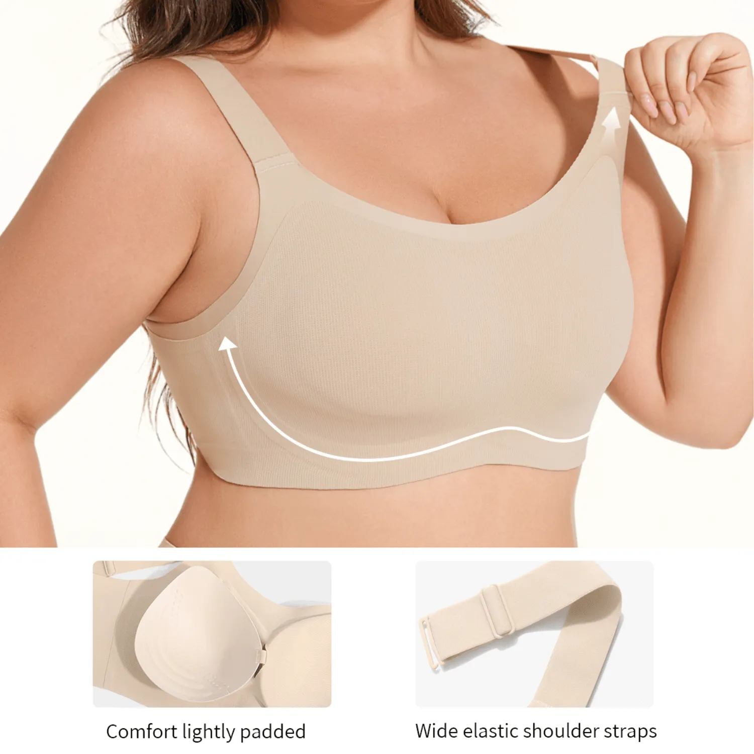 Full Coverage Wireless Seamless Comfort Everyday Bras for Women