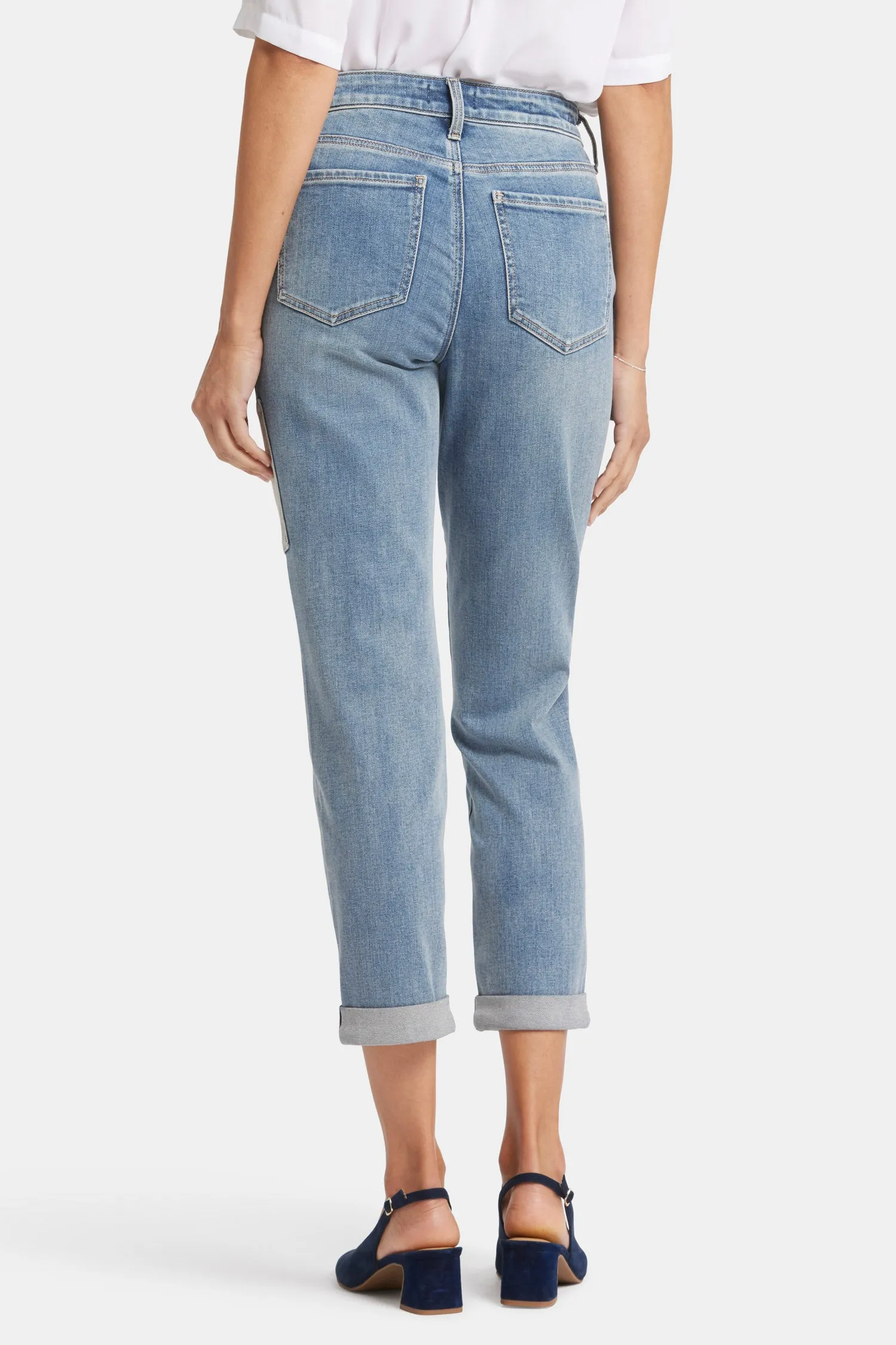 Margot Girlfriend Jeans In Petite - Indigo Stream