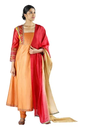 Orange Silk Salwar