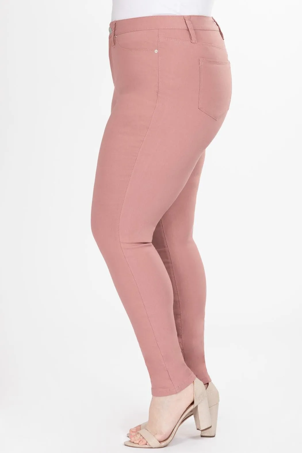 Women's Plus Size Hyperstretch Tummy Control Skinny Pants, Rose Taupe