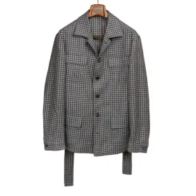 x Sartoria Carrara: field jacket in deadstock Lovat gunclub thistle tweed wool